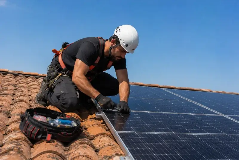 Maintenance et monitoring de panneaux solaires à Férel